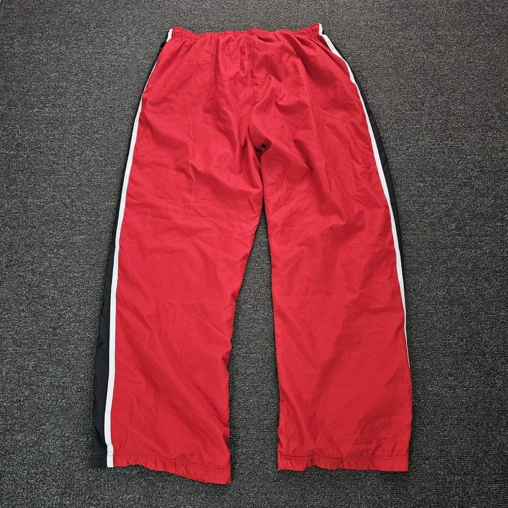 Vintage Nike Track Pants‎ youth XL Red Black Striped Baggy Y2K 00's Lined